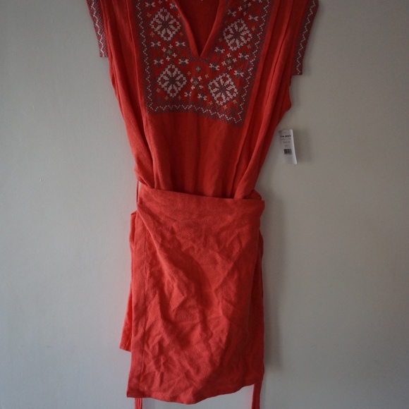 nwtFree People Running Wild Embroidered Mini Dress - Picture 4 of 7